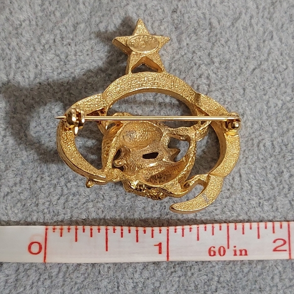 Vintage St. Labre signed Pisces jewelry brooch pin - Picture 6 of 8